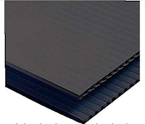 FO Ltd Building Supplies Black Correx Sheet, 2mm, 2400x1200mm, Pack of 8
