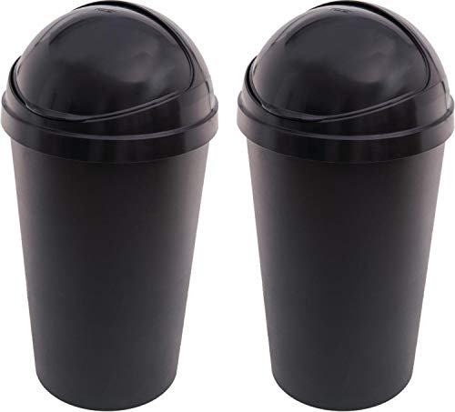 Sterling Ventures Bullet Bin 50L Grey (Black X2)