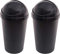 Sterling Ventures Home & Kitchen Premium Plastic Bullet Bin 50Litre Flap Lid Rubbish Bin (Black X2)