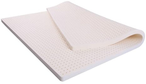 WJIANY Naturlatex Matratzenauflage – Mittlerer Härtegrad 2,5 cm Weiche Matratzenauflage Zur Druckentlastung Bio Latex Matratzenbezug,180cm*220cm
