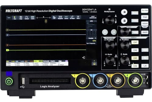 VOLTCRAFT DOV1254F LA Digital-Oszilloskop 125 MHz 4-Kanal 1.25 GSa/s 100 Mpts 12 Bit Digital-Speicher (DSO), Funktionsg