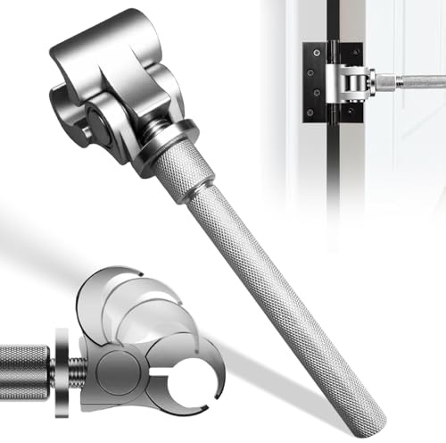 Outil de Réglage de Charnière de Porte Cle de Reglage Gond Porte Ouverture Réglable 16-43 mm Compatible avec Nombreuses Tailles Charniere Porte Lourde pour Portes Coupe-feu Portes en Bois et Armoiress