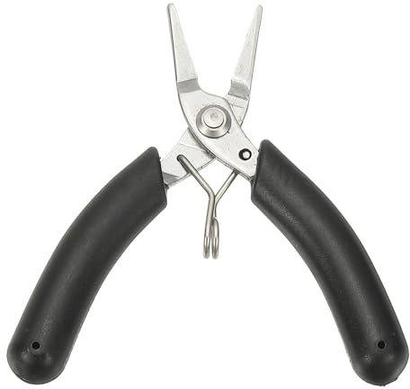 QUARKZMAN Pinze a Punta Piatta 4 Mini Pinze Mascella Impugnatura PVC Nero | Antiscivolo Mascella Sottile E Dentellata Di Precisione, Per Gioielli, Modellismo, Elettronico, Stampa 3D