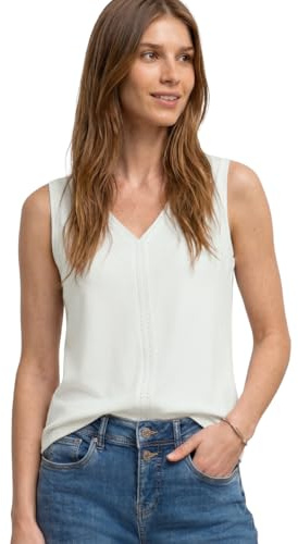 Street One Top mit Crochet-Tape Off White 46