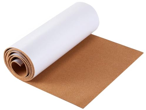 YNNHUDEEP Plaque de liège autocollante 40x300 cm, rouleau de liège autocollant de 3 m 1 mm d'épaisseur, panneau de liège pour décoration murale, projets DIY, maison, bureau, alternative au liège pour
