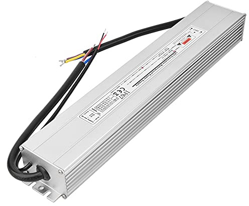 Marhynchus Fuente de Alimentación Regulable de 200 W, Transformador LED de 24 V de Aleación de Aluminio con Clasificación IP67 para Iluminación de Oficinas Comerciales y Tiras de Luces LED