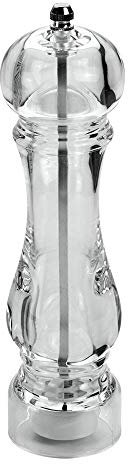 Metaltex Molinillo Pimienta ACRILICO 22 CMS, Transparente, Plateado(Transparent/Silver), 22 cm