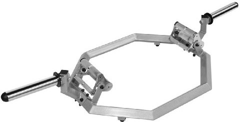 Bad Company Elite Olympia Hexagon Hantelstange inkl. Verschlüssen 50/51 mm für Kniebeugen, Kreuz- und Schulterheben I Trap Bar mit drei unterschiedlichen Griffduchmessern I Gewichtsbelastung bis zu 350 kg I BCA-102