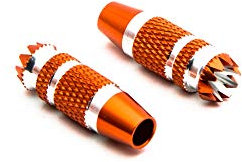 Gimbal Stick Ends 24mm Orange mit Silber (2): DX6G2, DX7G2