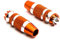 Gimbal Stick Ends 24mm Orange mit Silber (2): DX6G2, DX7G2
