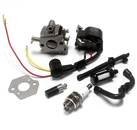 HURI Vergaser mit Zündspule Zündkerze für Stihl 017 018 MS 170 MS 180 Motorsäge Kettensäge Rasenmäher Zubehör