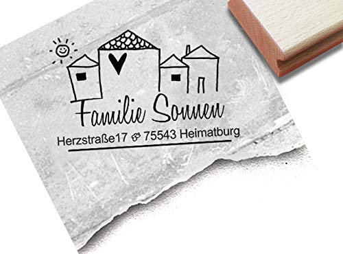 Stempel PERSONALISIERT - Adressstempel FAMILIENHAUS II individuell - Firmenstempel Familienstempel Geschenk - zAcheR-fineT
