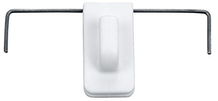 Deko Fensterhaken mit Metallfeder, universell bis 22 mm Falzmaß, weiß, 16 Stück