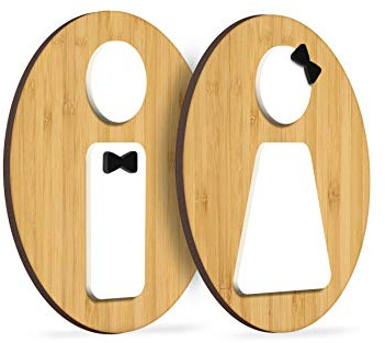 3dp Signes | Comptoir Toilette WC - personnalisables Panneaux et Pictogrammes pour portes, salles, restaurant, Magasins et bureaux, plaque de bois en relief
