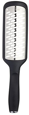 MasterClass West Blade Handheld Stainless Steel Cheese Grater with Handle, 30.5 x 7 cm (12 x 3) - Fine Holes, Black/Silver