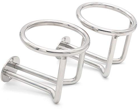 Nuzamas Getränkehalter / Kaffebecherhalter, 304-Edelstahl, für Boot, Marine, Yacht, LKW, Wohnmobil, 2er-Set