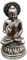 Eurofusioni Buddha Mini Figur glücksbringer - Buddha Miniatur - Statue Versilbertes Metall - h 3,3 cm