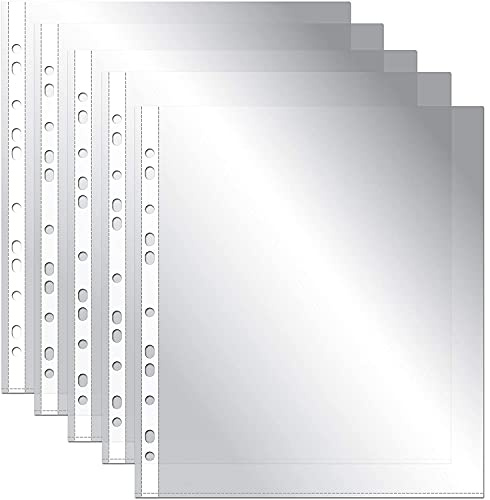 OFITURIA® Fundas Perforadas Multitaladro para Folios A4 Plástico Transparente de Polipropileno Piel de Naranja - 100 unidades
