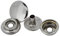 50 Stk Druckknopf Set rund Ring-Feder Verschlüsse Schnappknopf Metall Größen- /Farbwahl, Farbe:silber, Größe:12.5mm