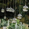 Floralcraft Set of 4 x Hanging Vented Clear Glass Tea Light Holder Bauble Ball, 8cm Sphere, Garden Outdoors UK SELLER FAST DELIVERY
