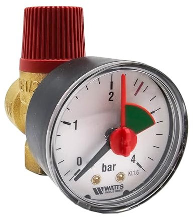 Caleffi Sicherheitsventil Überdruckventil Heizung mit Manometer 2,5 bar