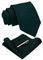 JEMYGINS Cravate Homme Vert foncé en Coton à Carreaux Multicolores et Pinces à cravate et Carre de poche Ensemble Compris boîte