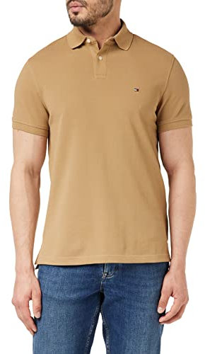 Tommy Hilfiger 1985 REGULAR POLO Kurzarm Poloshirts Herren, Braun (Countryside Khaki), XS