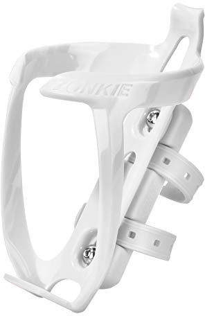 Bicycle Bottle Cages, Plastic Bike Bottle Holder with Cage Mounting Base (White)