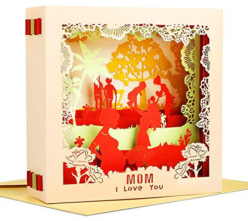 Kesote Muttertagsgeschenke für Mama Muttertagsgeschenk Muttertag Karte Mama Geschenk Mutter Geschenke Geburtstagskarte Pop Up Glückwunschkarte 3D Grußkarte Oma Dankeskarte Geburtstag Muttertagskarte