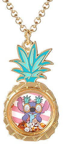Disney Collar colgante de latón con diseño de Stitch, Latón