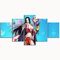 YUANJUN Wanddekoration Design Wandbild 5 Teilig Premium Poster Stilvolles Set Mit Passenden Bilder Als Wohnzimmer Deko Bilderrahmen Leinwandbild Lufei One Pirate Boa Hancock Queen