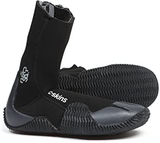 C-Skins 2023 Mens Legend 5mm GBS Zipped Round Toe Boots C-BOLERTZ - Black/Charcoal Adult Footwear - 7