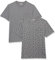 Amazon Essentials Herren T-Shirt mit kurzen Ärmeln, Rundhalsausschnitt und Tasche in schmaler Passform, 2er-Pack, Grau Meliert Kaktus, M