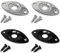 4Pcs Guitar Jack Output Plate Oval Guitar Input Jack Output With 8 Mounting Screws for Electric Guitar Bass Guitar Pickup Socket Jackplate