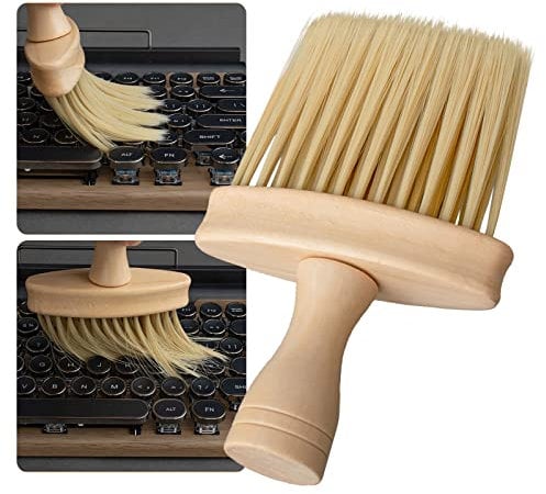 Cepillo de limpieza de teclado, de madera, antiestático, para ordenador portátil, herramienta de limpieza de espacio estrecho
