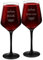 Maverton Ensemble de 2x Verre a vin pour Couples - Verres gravés pour mariage 370 ml - Verres à pied noir pour jeunes mariés - Souvenir Mariage - Cadeau Personnalisé - Cadeau Couple - Simplicité