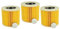 vhbw Filterset 3X Faltenfilter kompatibel mit Kärcher WD 3, WD 3.200, WD 2500 M Nass- & Trockensauger - Filter, Patronenfilter, Gelb