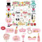 ZOOMPIL Braut Photo Booth Props Team, 13pcs Hochzeit Foto Requisiten, Hochzeit Selfie Bilderrahmen Bewegliche Faltbare, Team Bridal partyzubehör für HochzeitThemenparty Dekorationen