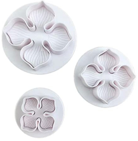 Frotox Fondant-Ausstecher aus Kunststoff Fondantformen Kuchendekorationswerkzeuge Hortensien Blumenform Keks-Backgerät für Kinder Kunststoff-Keksstempel