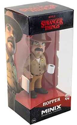 MINIX Collectible Figurines, Stranger Things - Hopper, 12 cm Sammelfigur, Ab 17+ Jahren, Deutsch
