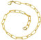 Mesnt Gold Ketten Damen, Damen Kabelkette Halskette aus Edelstahl 50CM, Gold