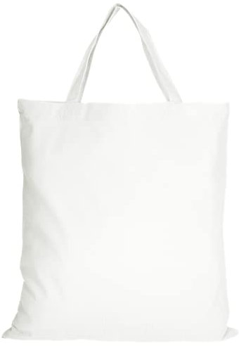 TEXXILLA 5er | 15er | 50er Pack Baumwolltasche - 28 Farben | mit Zwei kurzen Henkeln | 38x42cm | Jutebeutel | Einkaufstasche | unbedruckt, Farbe:weiß, Menge:5 Stück