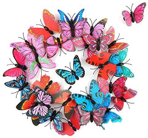 28 Pièces Papillon Pince à Cheveux,Barrettes de Papillons Colorées 3D Clips à Cheveux de Papillon pour Accessoires de Cheveux d’Adolescents Femmes