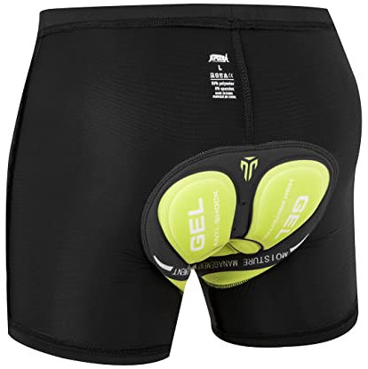 JEPOZRA Radunterhose Herren Gepolstert Fahrradunterhose Radlerunterhose mit Sitzpolster MTB Unterhose Herren Fahrrad Unterwäsche (M, Grün-03)