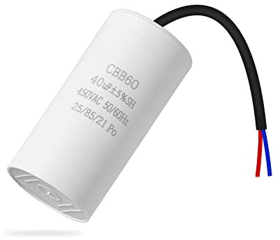 ANGEEK CBB60 450V 40uf 50/60HZ Anlaufkondensator, Motorbetriebskondensator, Motorkondensator, Entstörkondensator, Motorstartkondensator, Mikrofaradkondensator mit Draht