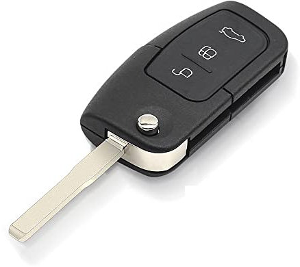 3 Tasten 4D60 4D63 Chip 433 MHz Keyless Entry Fernbedienung Schlüsselanhänger HU101 Klinge kompatibel mit Ford Focus Mondeo C Max S Max Galaxy Fiesta (Farbe: mit 4D63 Chip 40Bit)