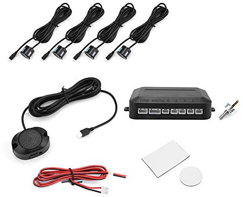 JUOPZKENN Parksensor, Autowarnung Parksensor Rückfahrradar Summer Rückfahrradarsatz Rückfahrradarsatz Warnton Indikator Sondensystem Einparkhilfe Hinten Auto Rückfahrradarsatz 12