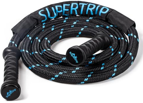 Supertrip Battle Rope, 360 Maniglie Rotanti Corda Pesante per Fitness Uomini Donne, 3.1LB 3.4LB Poliestere Pesante Saltare Corda per Esercizio Allenamento