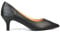 Womens Kitten Heel Court Shoes Ladies Pointed Toe Low Heel Formal Evening Pumps Shoes 3-8 Black Synthetic Leather