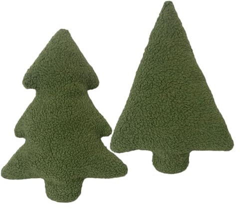 Sollee 2Pack Kissen in Form eines Weihnachtsbaums Weihnachtsbaum Wurfkissen Weihnachtsbaum Kissen Pflanze geformt Kissen für Home Schlafzimmer Couch Dekorationen